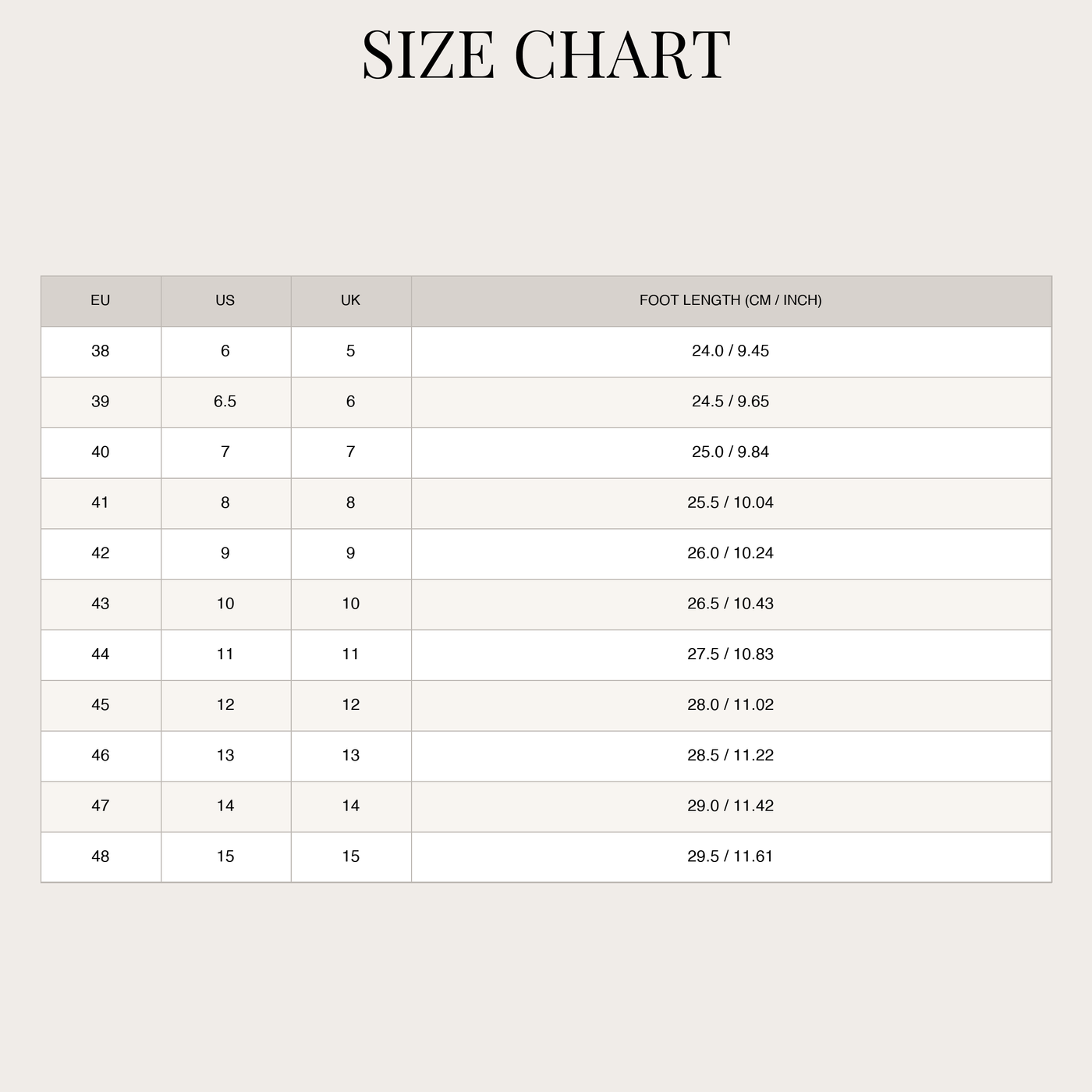 Ciabatta in pelle con cinturini incrociati per uomo size chart