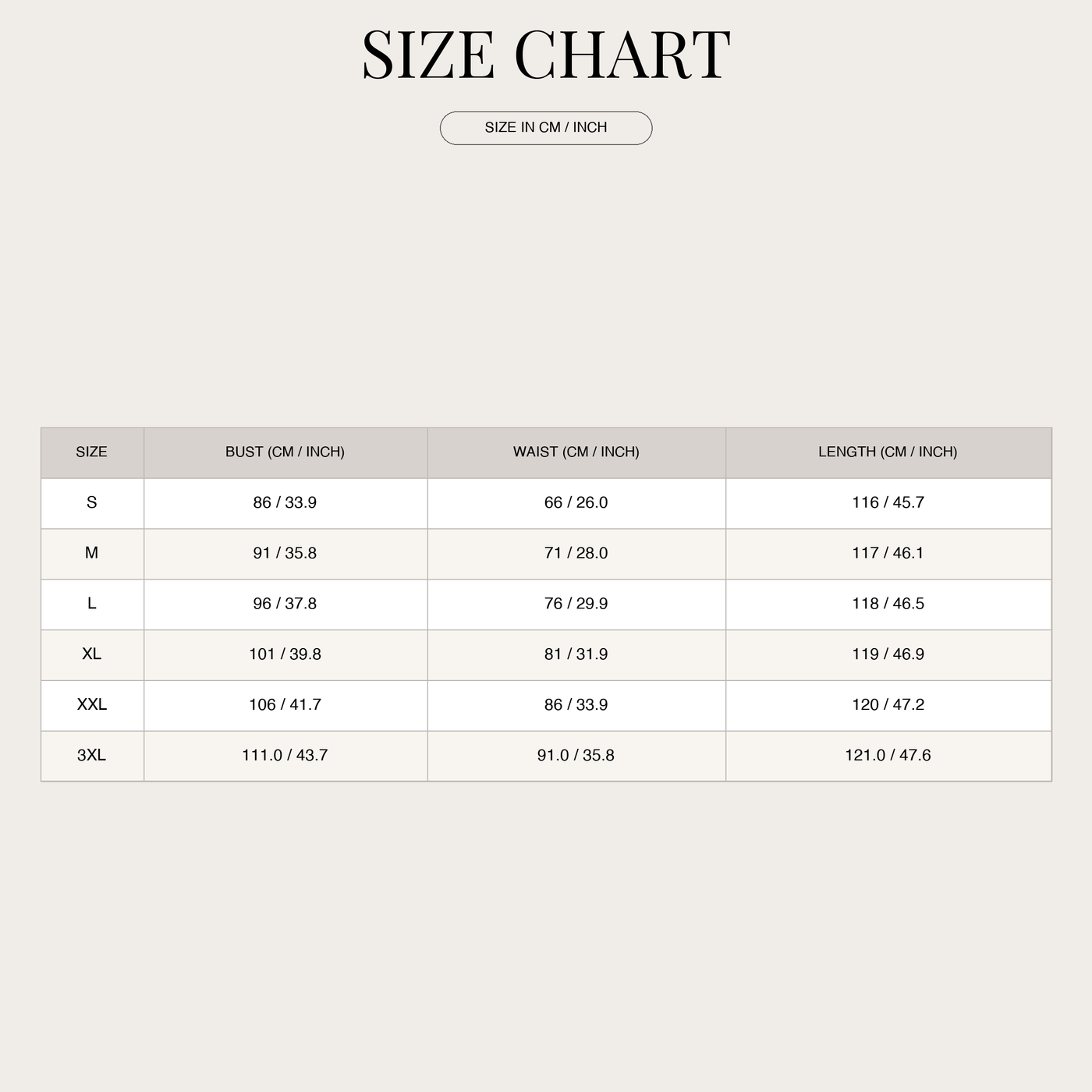 Chiffon ujjatlan maxiruha vízesés nyakkivágással és ráncolásokkal nőknek size chart