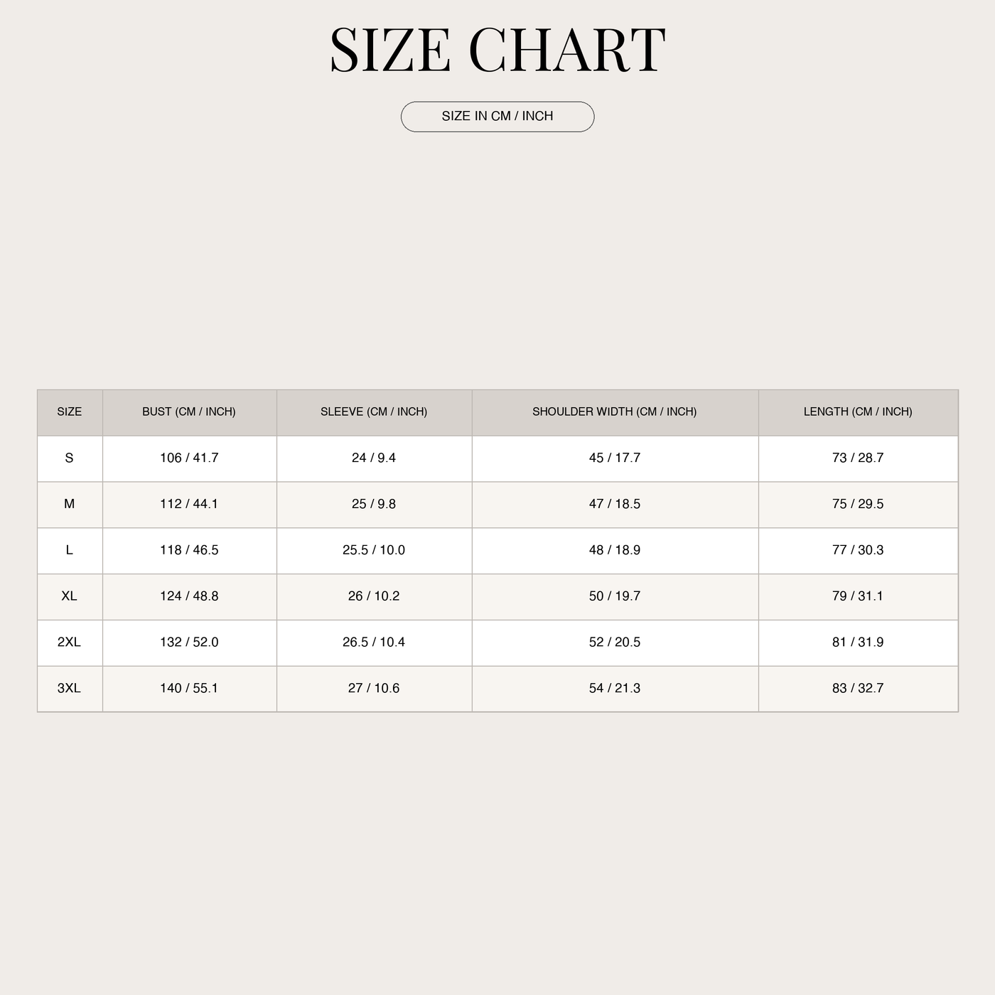 Polo da uomo – scollo a V, comoda size chart