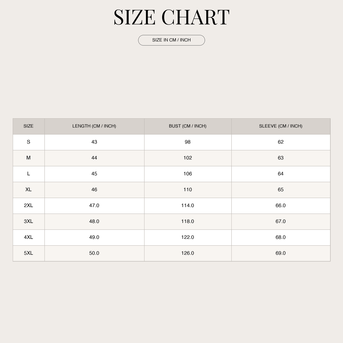 Wrap Top for Women – Bow and Brooch size chart