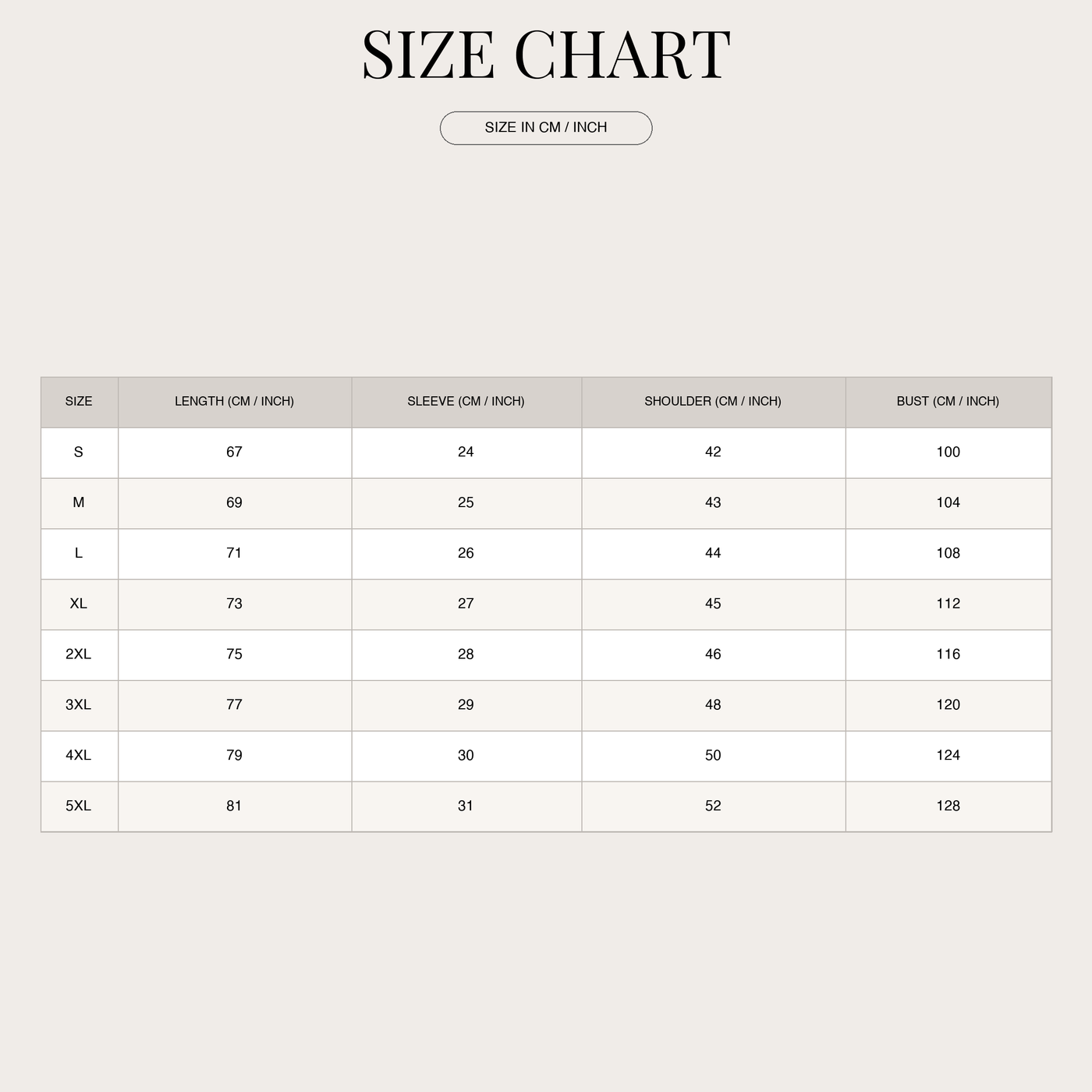 Sport T-shirt for men – V-neck with breathable fabric size chart