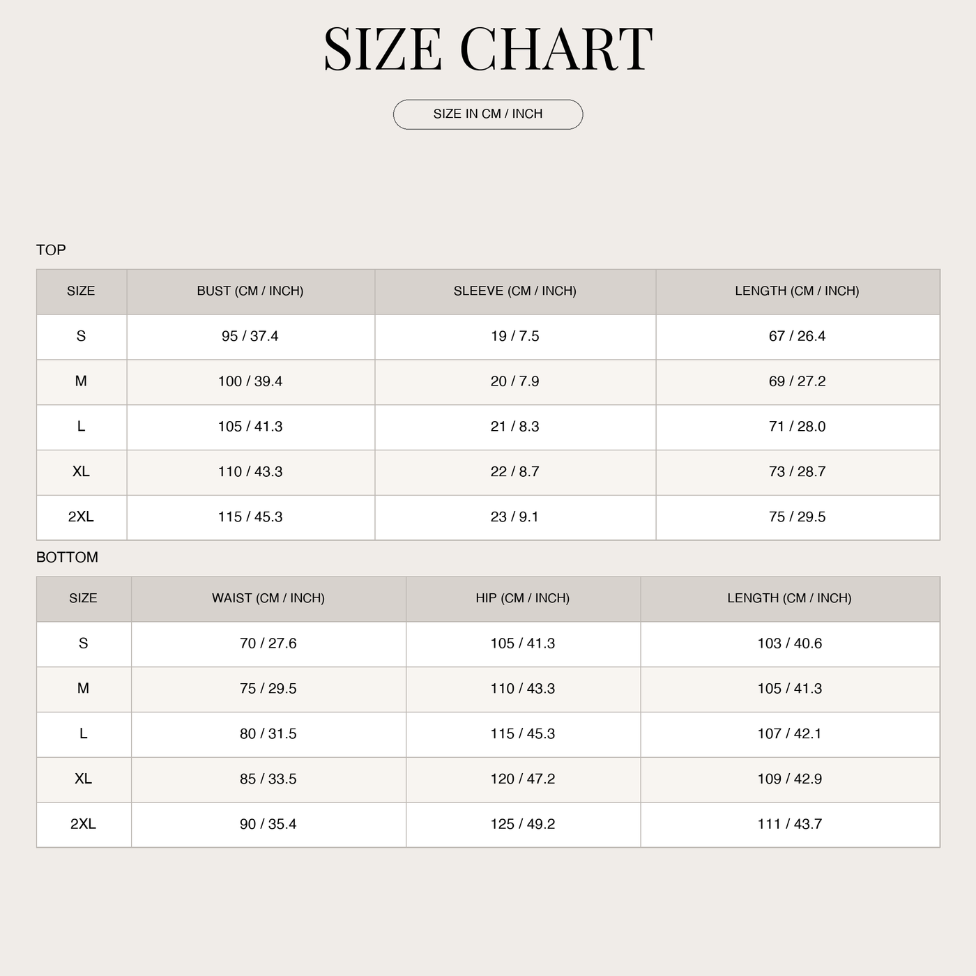 Completo in lino da donna – pantaloni corti per tempo libero ed estate size chart