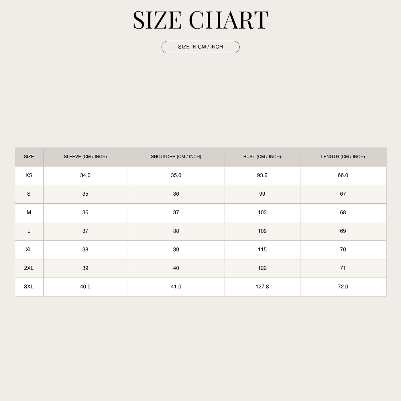 Elegant Blouse for Women – Festive, Floral Pattern & 3/4 Puff Sleeves size chart