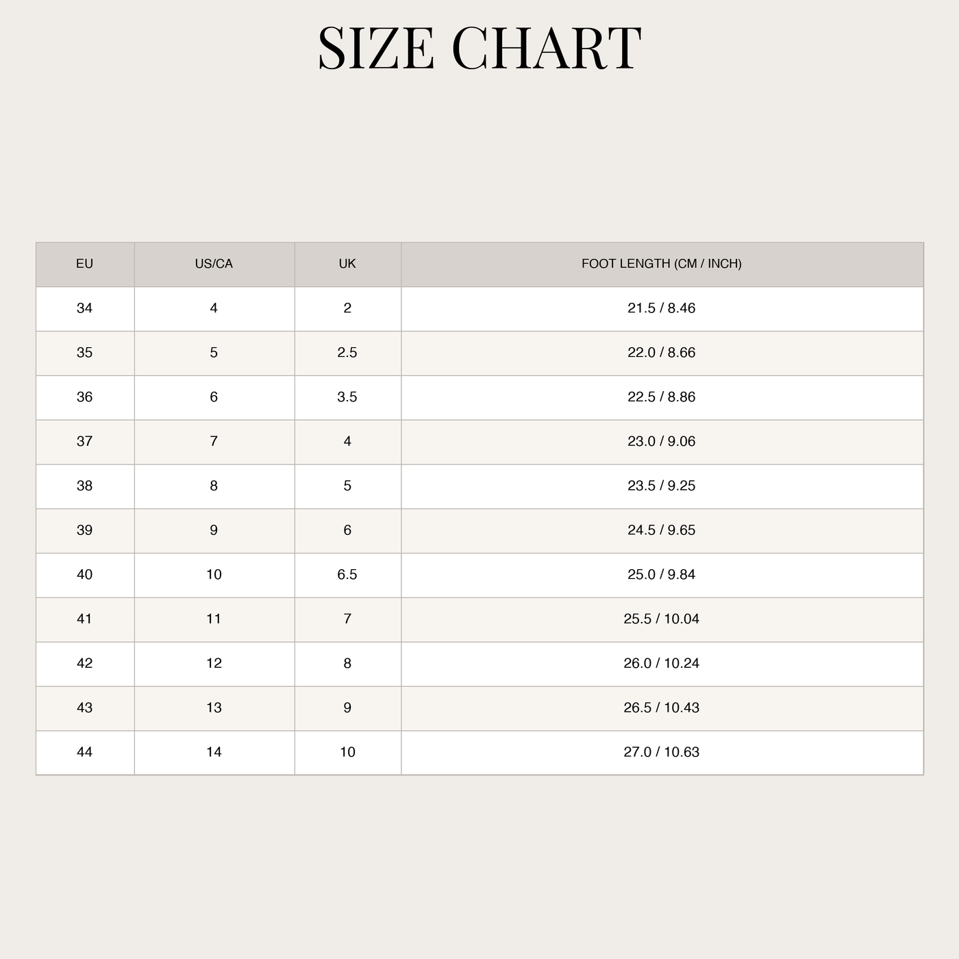 Velvet Mary Janes for women – round toe with buckle strap size chart