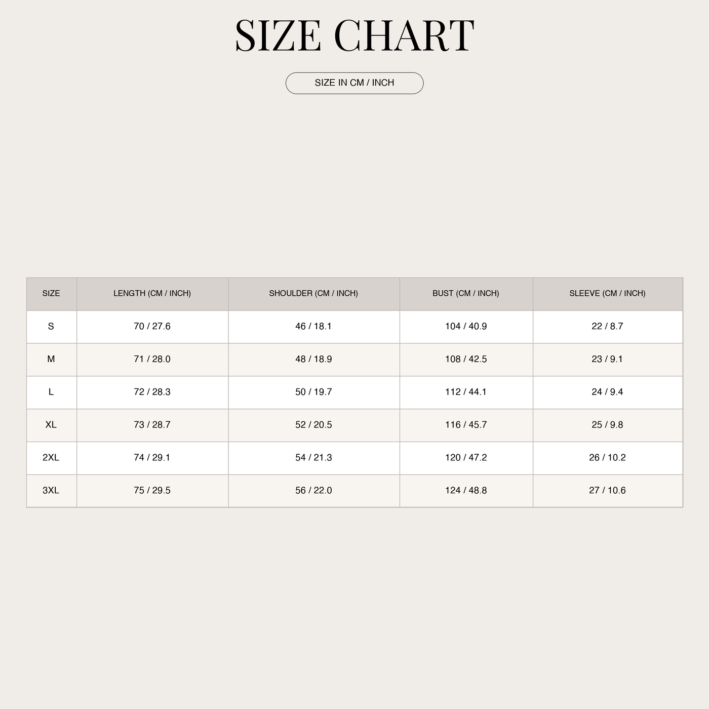 Slim fit knit polo with zipper for men size chart